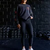 Inferno Journey FLXCotton Oversized Long Sleeve Tee - Washed Black-Ultra Orange