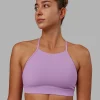 Lift High Neck Sports Bra - Light Violet