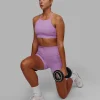 Lift High Neck Sports Bra - Light Violet