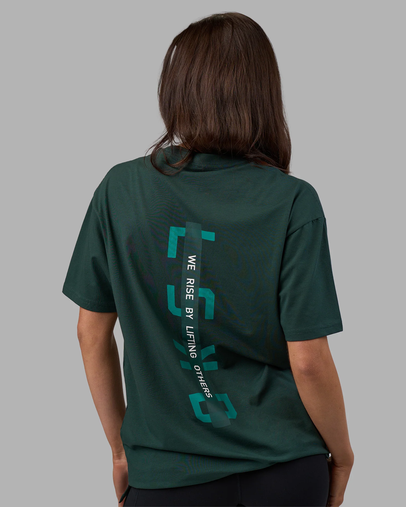 Unisex Strike Through FLXCotton Tee Oversize - Vital Green-Alexandrite