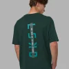 Unisex Strike Through FLXCotton Tee Oversize - Vital Green-Alexandrite