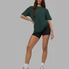 Unisex Strike Through FLXCotton Tee Oversize - Vital Green-Alexandrite