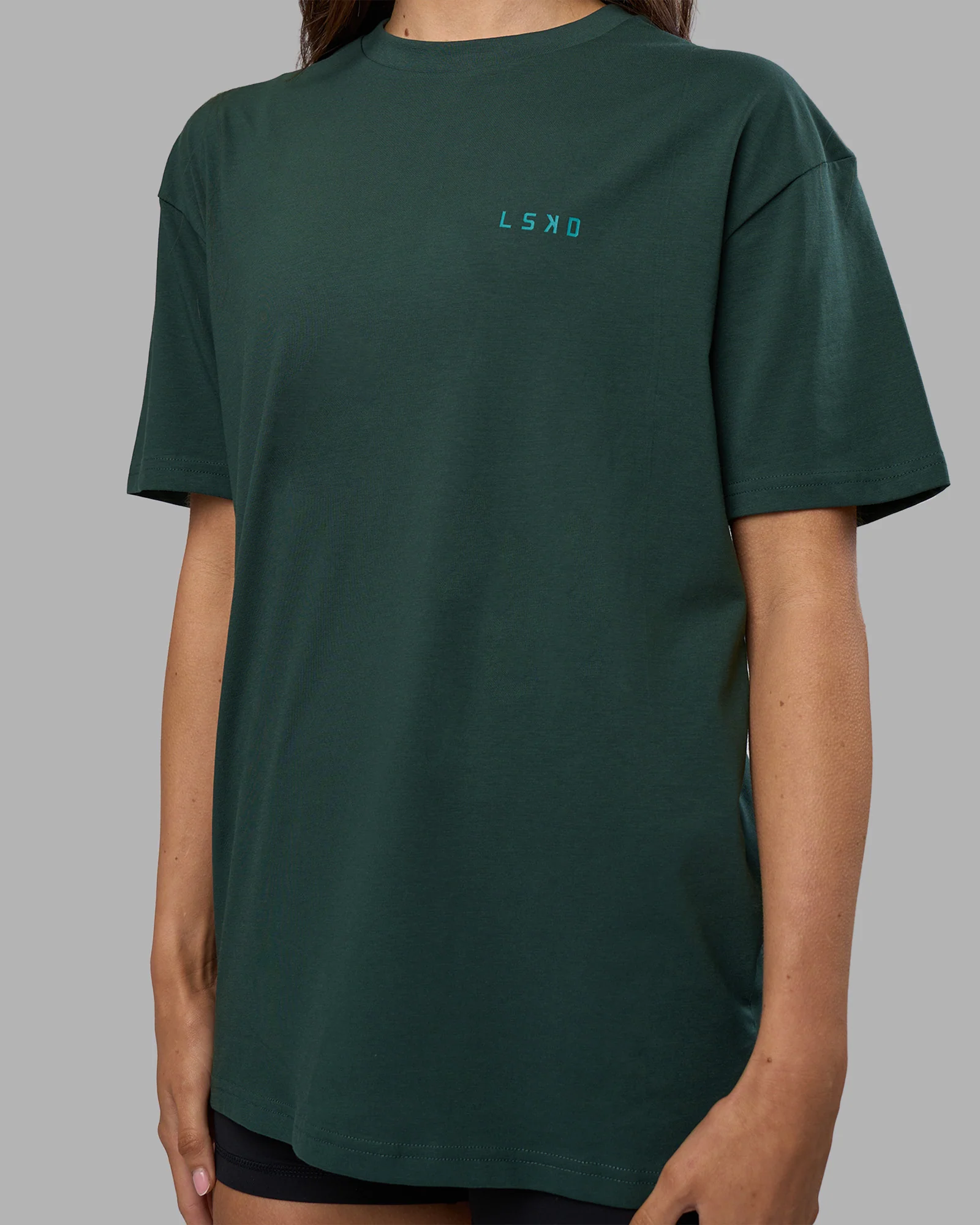 Unisex Strike Through FLXCotton Tee Oversize - Vital Green-Alexandrite