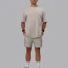 Set The Standard Washed FLXCotton Oversized Tee - Shale Beige
