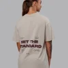 Set The Standard Washed FLXCotton Oversized Tee - Shale Beige