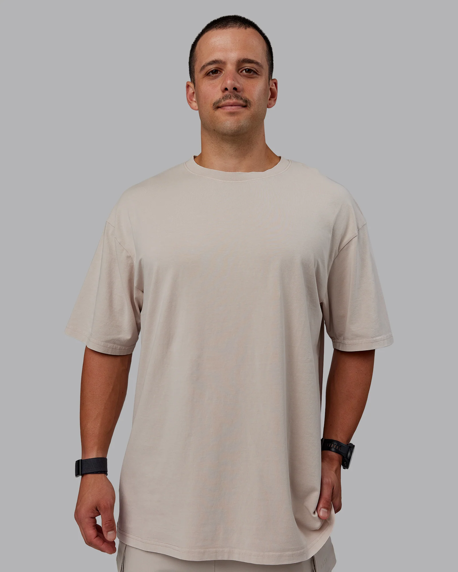 Set The Standard Washed FLXCotton Oversized Tee - Shale Beige