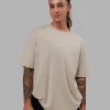 Set The Standard Washed FLXCotton Oversized Tee - Shale Beige