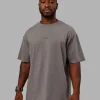 Leg It FLXCotton Oversized Tee - Storm Front-Black