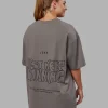 Leg It FLXCotton Oversized Tee - Storm Front-Black