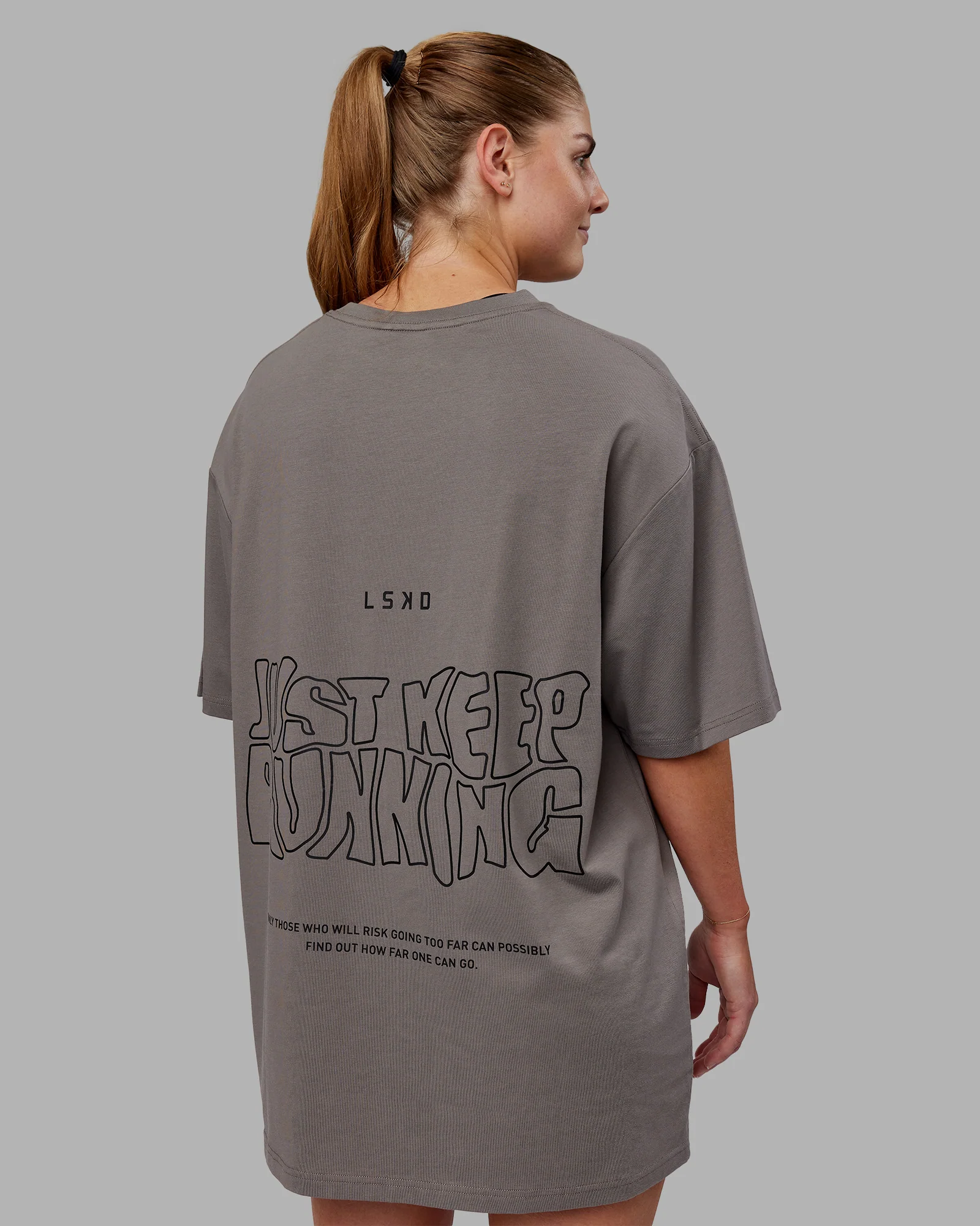 Leg It FLXCotton Oversized Tee - Storm Front-Black