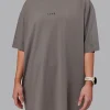 Leg It FLXCotton Oversized Tee - Storm Front-Black