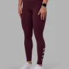Rep Ultra High-Rise Full Length Legging Pockets - Cherry Lacquer-White