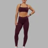 Rep Ultra High-Rise Full Length Legging Pockets - Cherry Lacquer-White