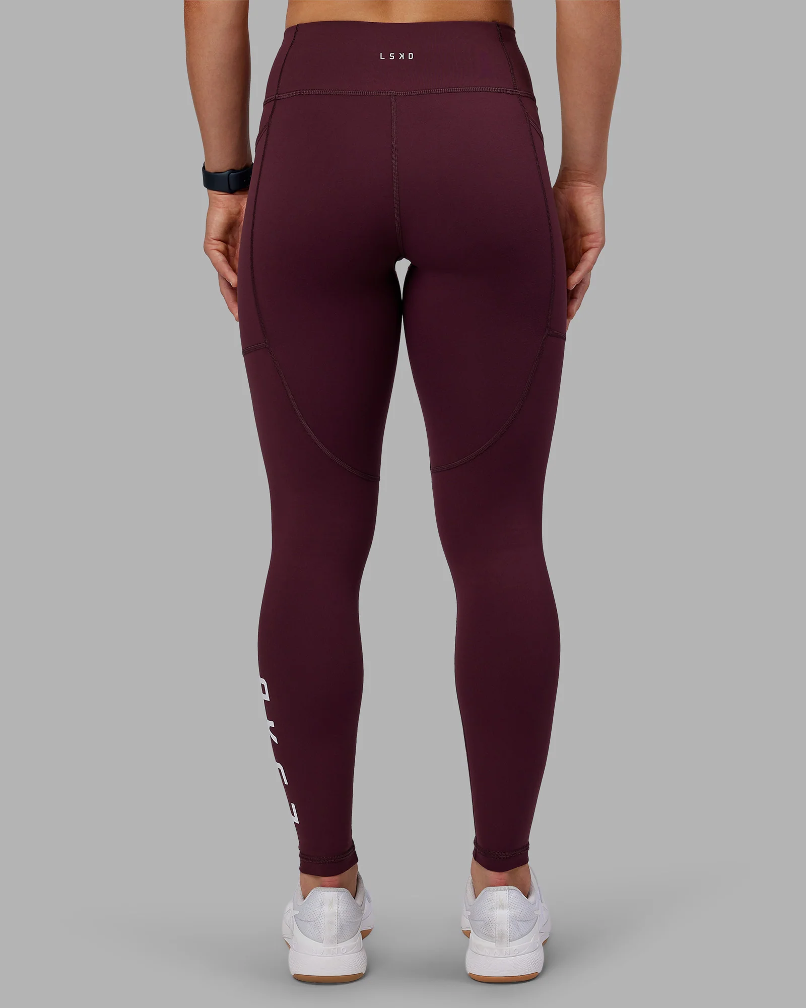 Rep Ultra High-Rise Full Length Legging Pockets - Cherry Lacquer-White