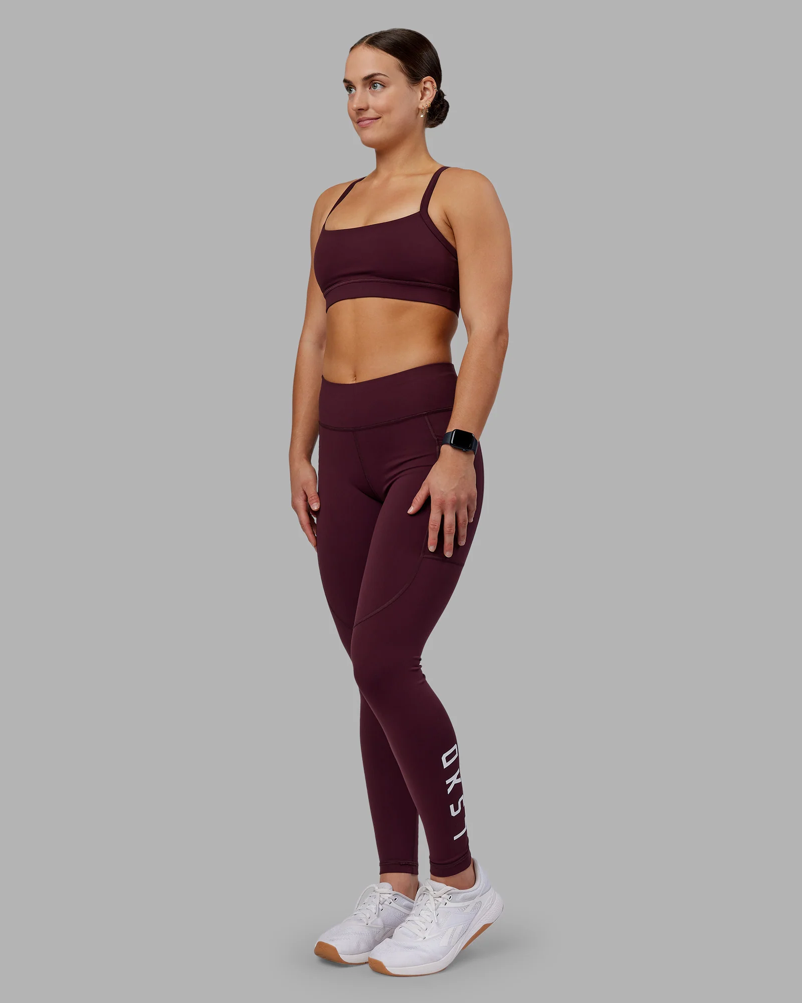 Rep Ultra High-Rise Full Length Legging Pockets - Cherry Lacquer-White