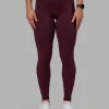 Rep Ultra High-Rise Full Length Legging Pockets - Cherry Lacquer-White