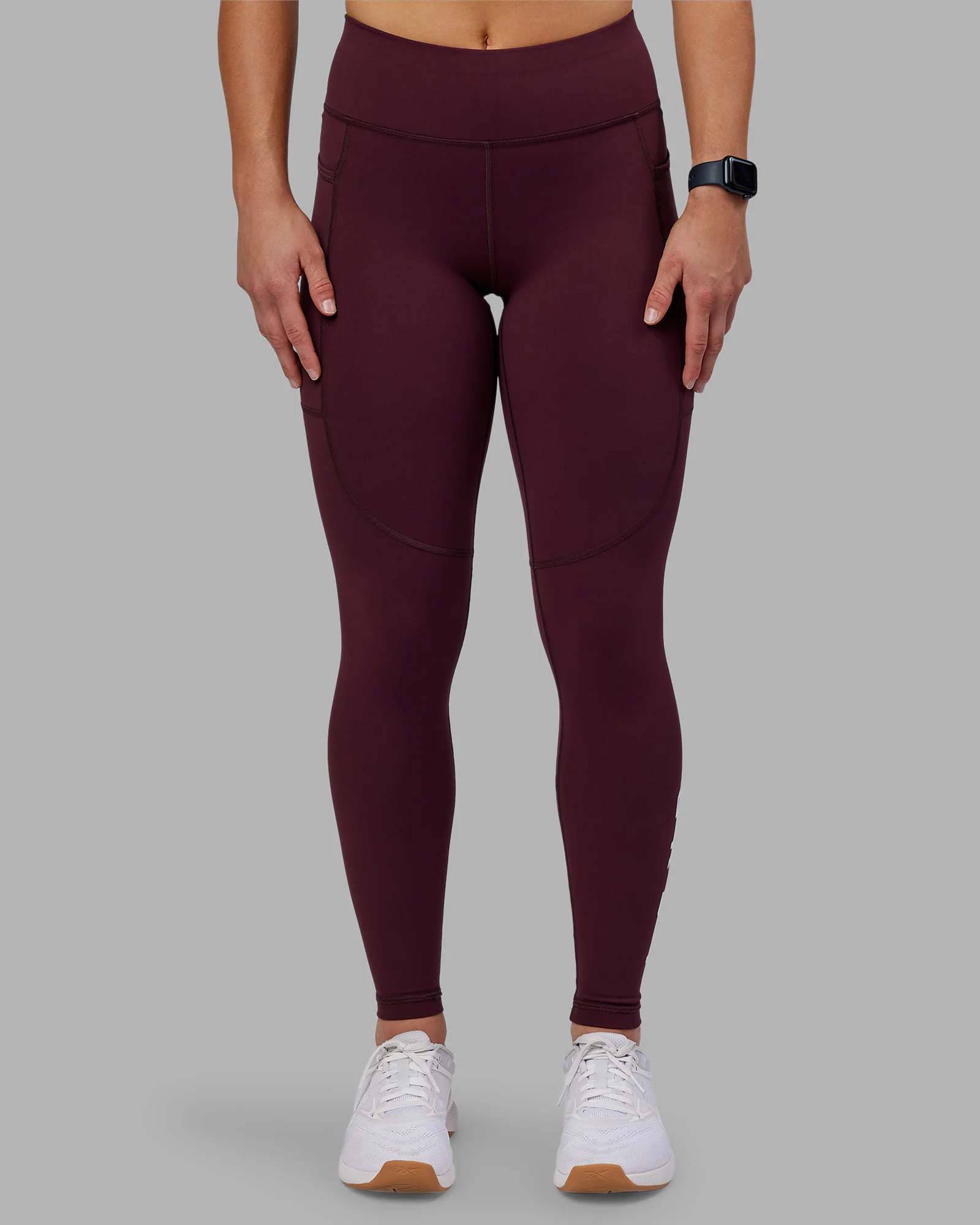 Rep Ultra High-Rise Full Length Legging Pockets - Cherry Lacquer-White