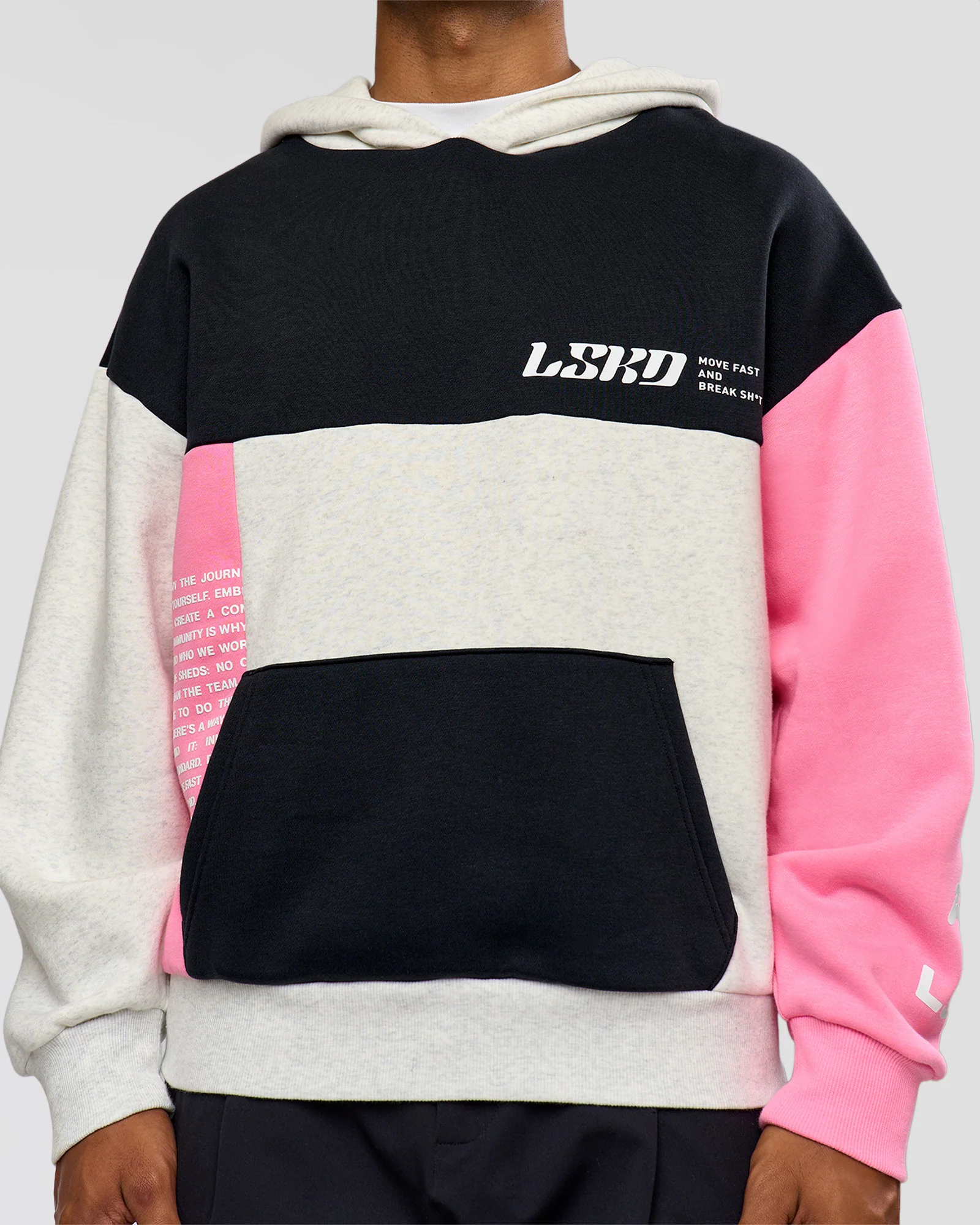 1670-deconstructed-fleece-hoodie-caviar-candy-pink-grey-marl-14.webp Deconstructed Fleece Hoodie - Caviar-Candy Pink-Grey Marl