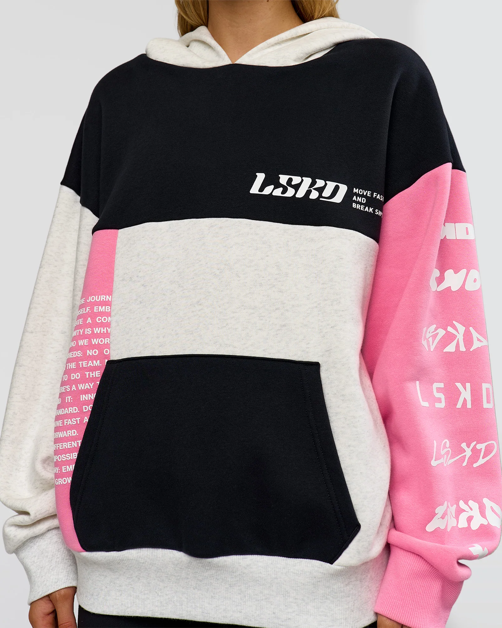 1670-deconstructed-fleece-hoodie-caviar-candy-pink-grey-marl-15.webp Deconstructed Fleece Hoodie - Caviar-Candy Pink-Grey Marl