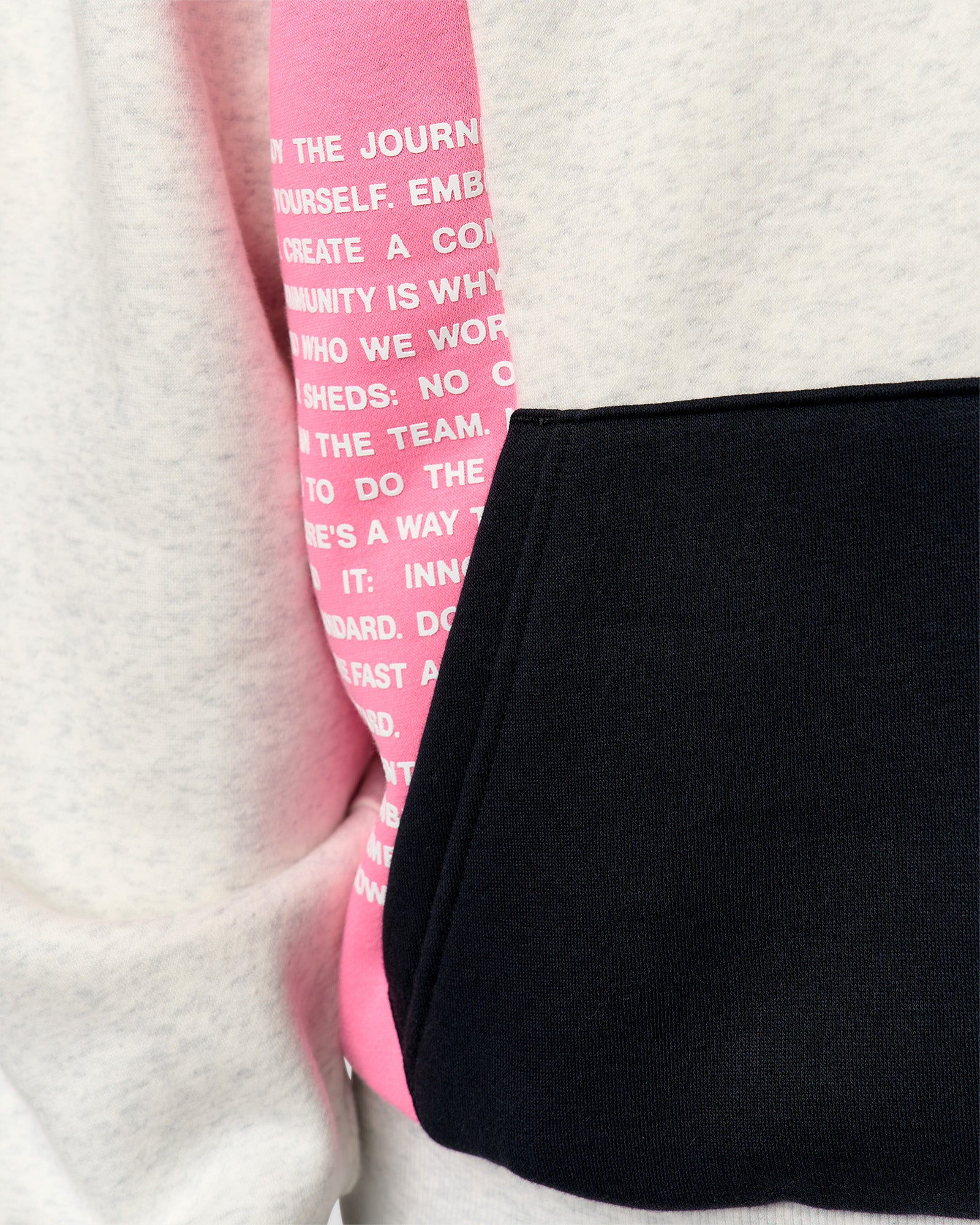 1670-deconstructed-fleece-hoodie-caviar-candy-pink-grey-marl-5.jpg Deconstructed Fleece Hoodie - Caviar-Candy Pink-Grey Marl