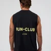 Cadence RUN CLUB Muscle Tank - Black-Yellow Fizz