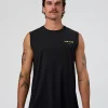 Cadence RUN CLUB Muscle Tank - Black-Yellow Fizz