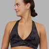 Stamina Sports Bra - Black Tie Dye