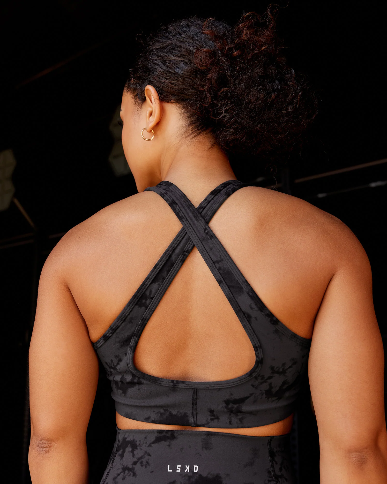 Stamina Sports Bra - Black Tie Dye