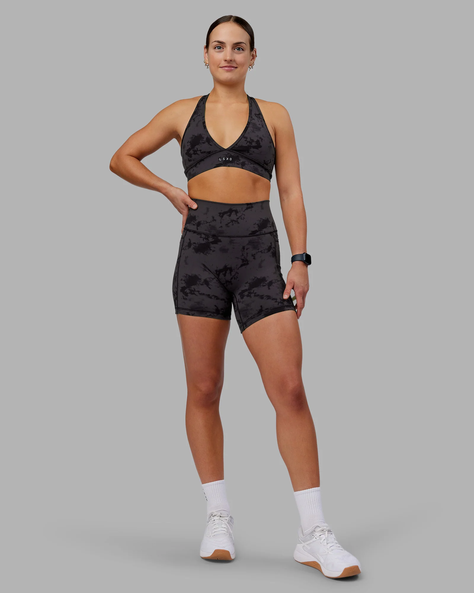 Stamina Sports Bra - Black Tie Dye
