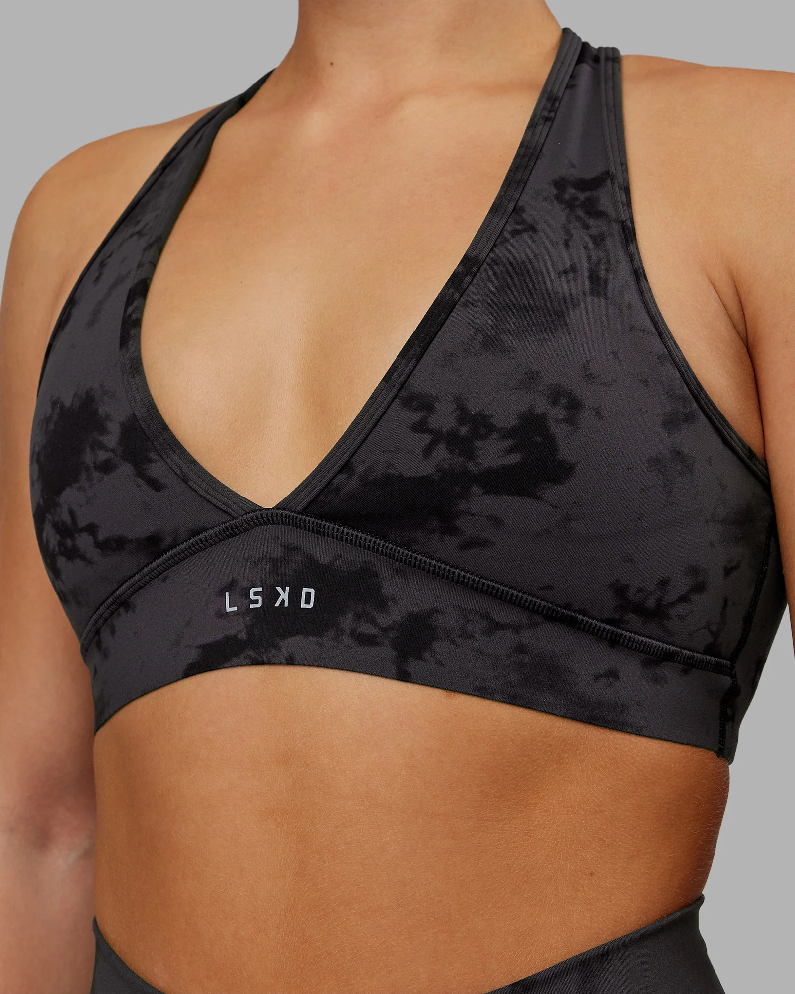 Stamina Sports Bra - Black Tie Dye