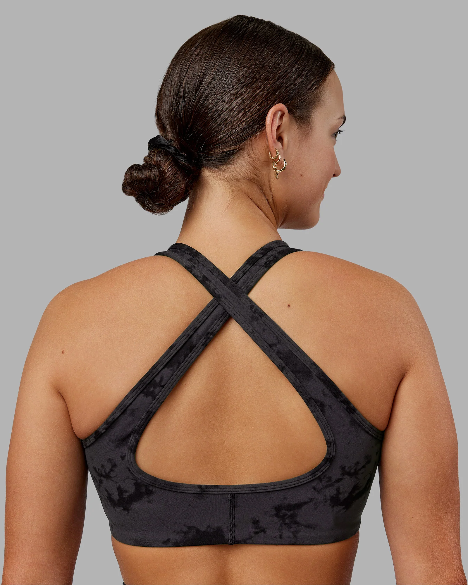 Stamina Sports Bra - Black Tie Dye