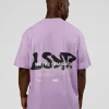 Standard Issue FLXCotton Oversized Tee - Pale Lilac-Black