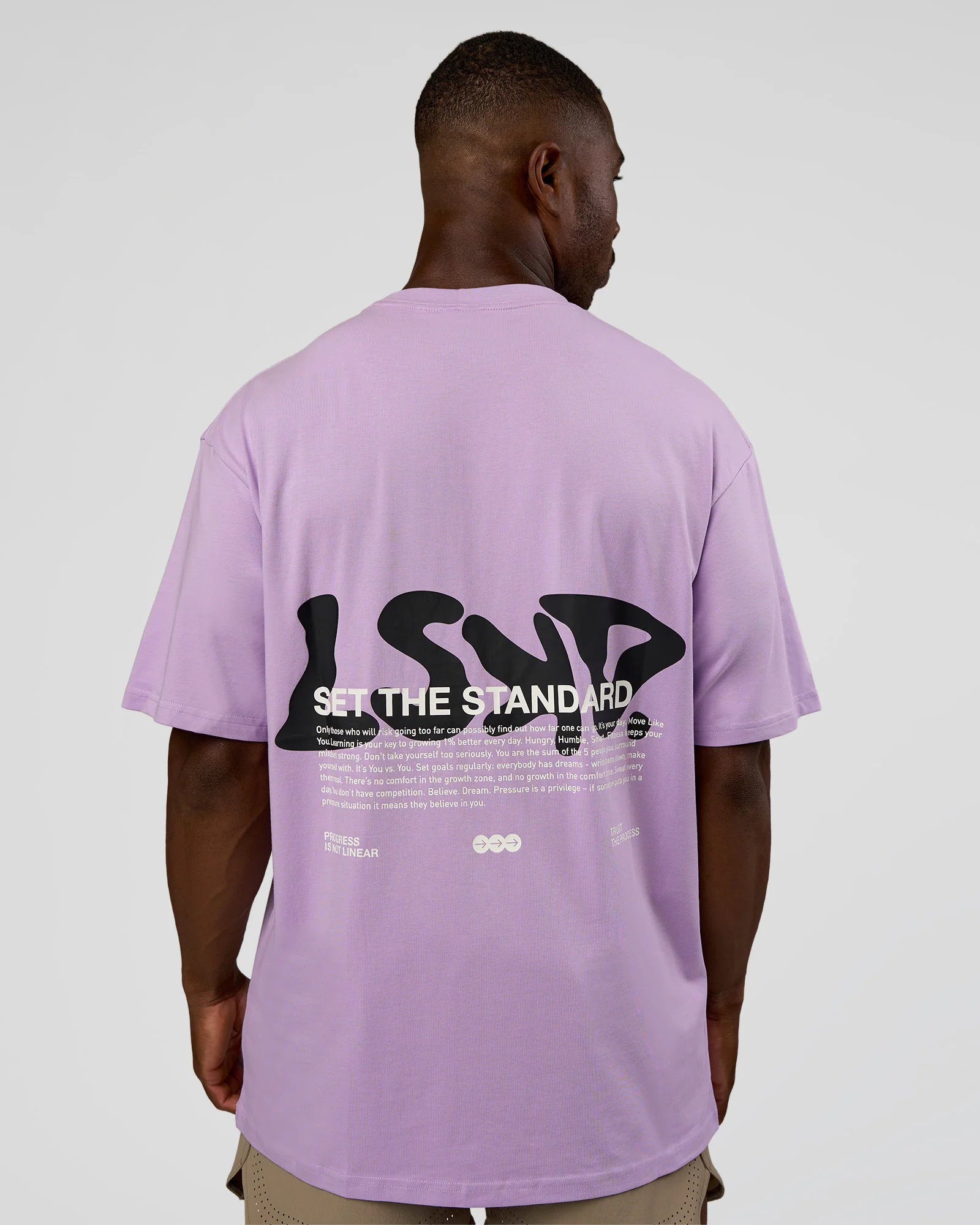 Standard Issue FLXCotton Oversized Tee - Pale Lilac-Black