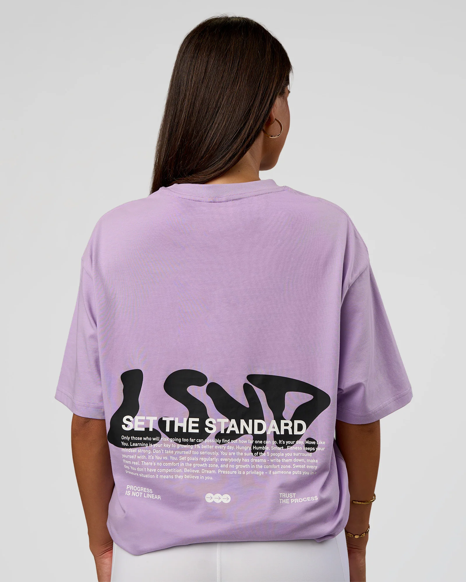 Standard Issue FLXCotton Oversized Tee - Pale Lilac-Black