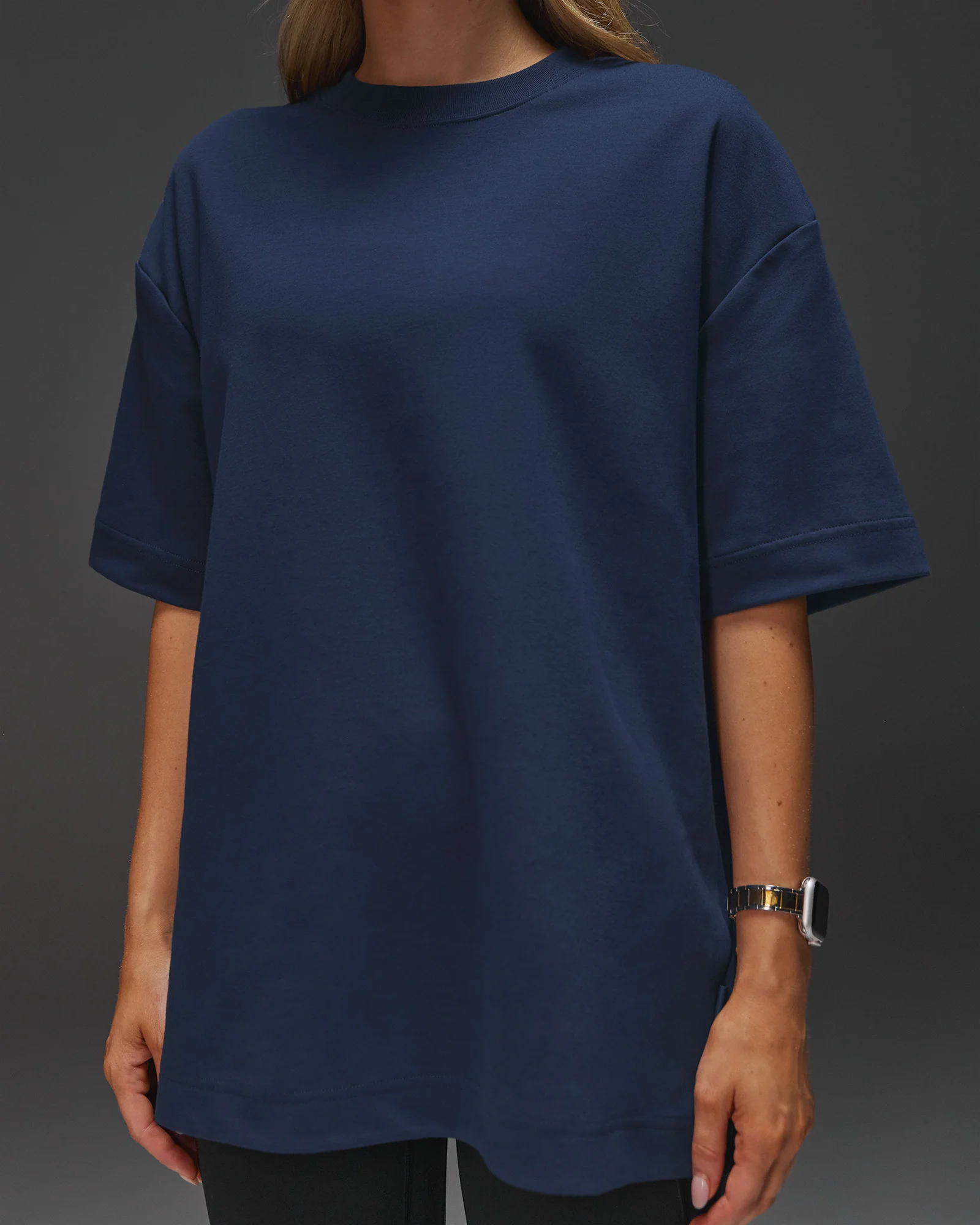AfterDark ZeroCrease Oversized Tee - Future Navy