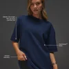 AfterDark ZeroCrease Oversized Tee - Future Navy
