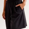 StretchShift Wide Leg Short - Black