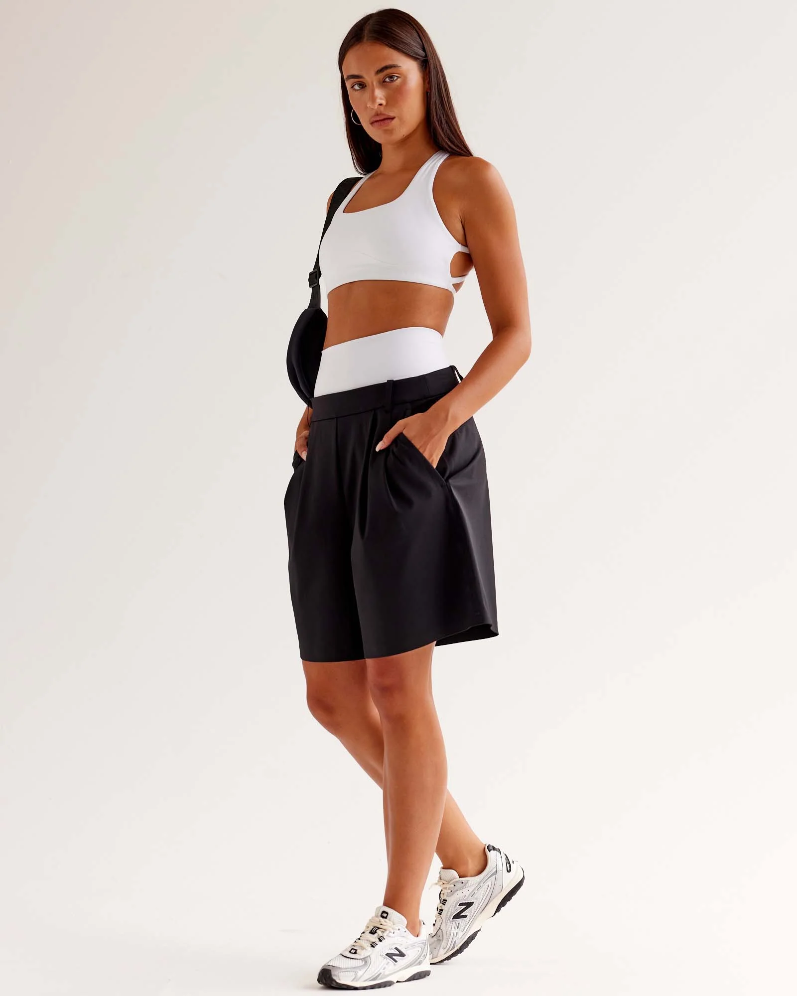 StretchShift Wide Leg Short - Black