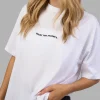 Go-To E.T.J FLXCotton Oversized Tee - White-Black