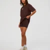 Everyday Elevation FLXCotton Oversized Tee - Hot Chocolate-Off White