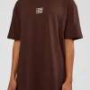 Everyday Elevation FLXCotton Oversized Tee - Hot Chocolate-Off White
