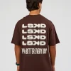 Everyday Elevation FLXCotton Oversized Tee - Hot Chocolate-Off White