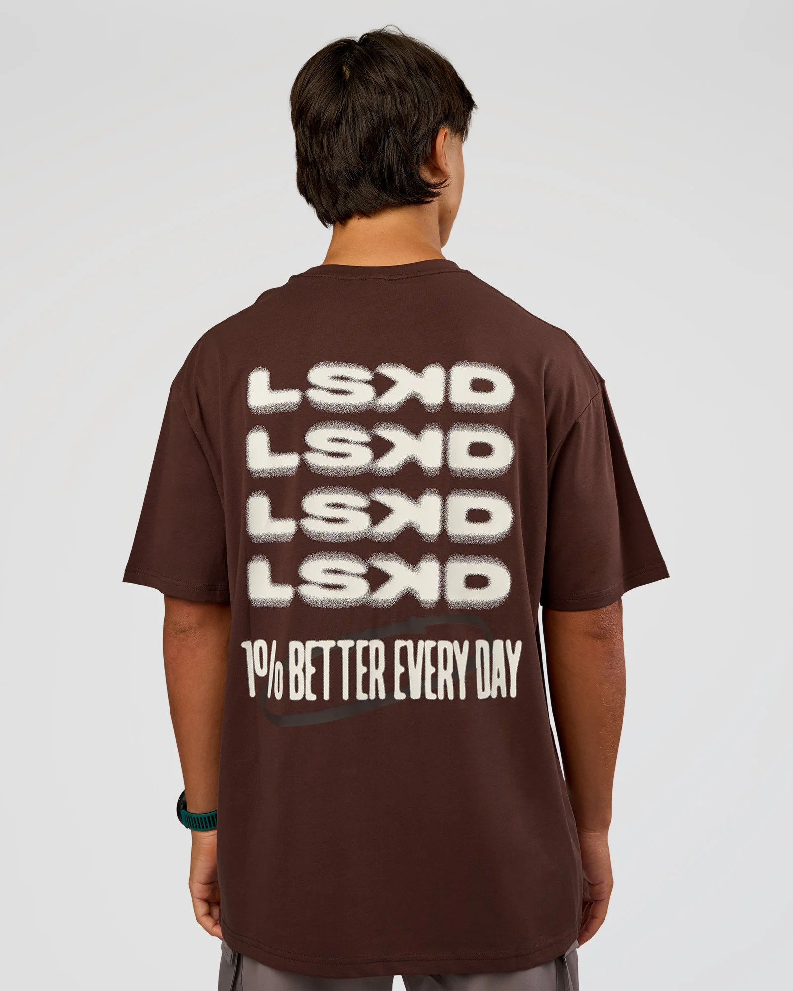 Everyday Elevation FLXCotton Oversized Tee - Hot Chocolate-Off White