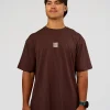 Everyday Elevation FLXCotton Oversized Tee - Hot Chocolate-Off White