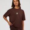 Everyday Elevation FLXCotton Oversized Tee - Hot Chocolate-Off White