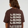 Everyday Elevation FLXCotton Oversized Tee - Hot Chocolate-Off White