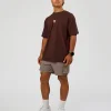 Everyday Elevation FLXCotton Oversized Tee - Hot Chocolate-Off White