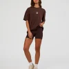 Everyday Elevation FLXCotton Oversized Tee - Hot Chocolate-Off White