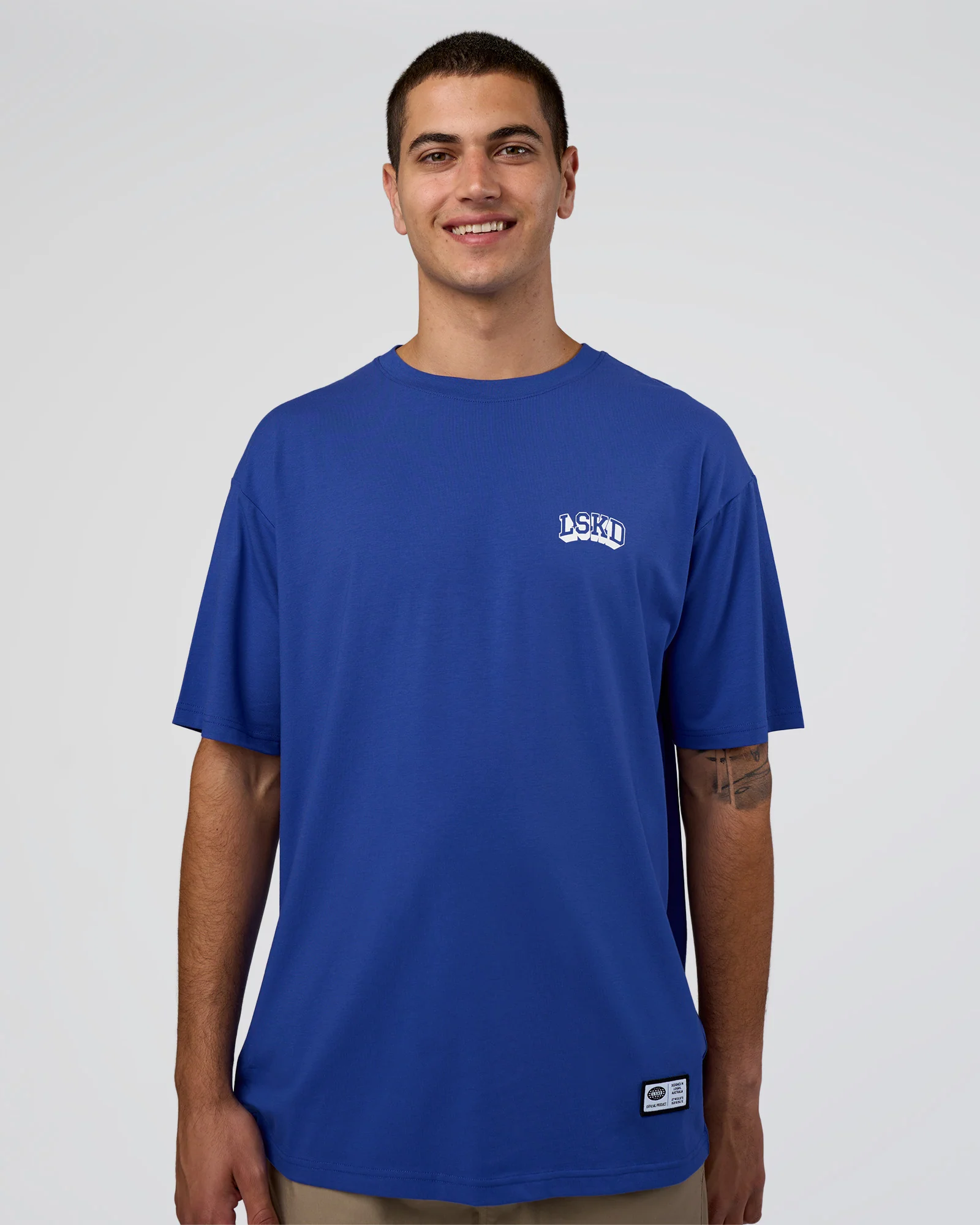 16909-grid-flxcotton-oversized-tee-power-cobalt-white-1.webp Grid FLXCotton Oversized Tee - Power Cobalt-White