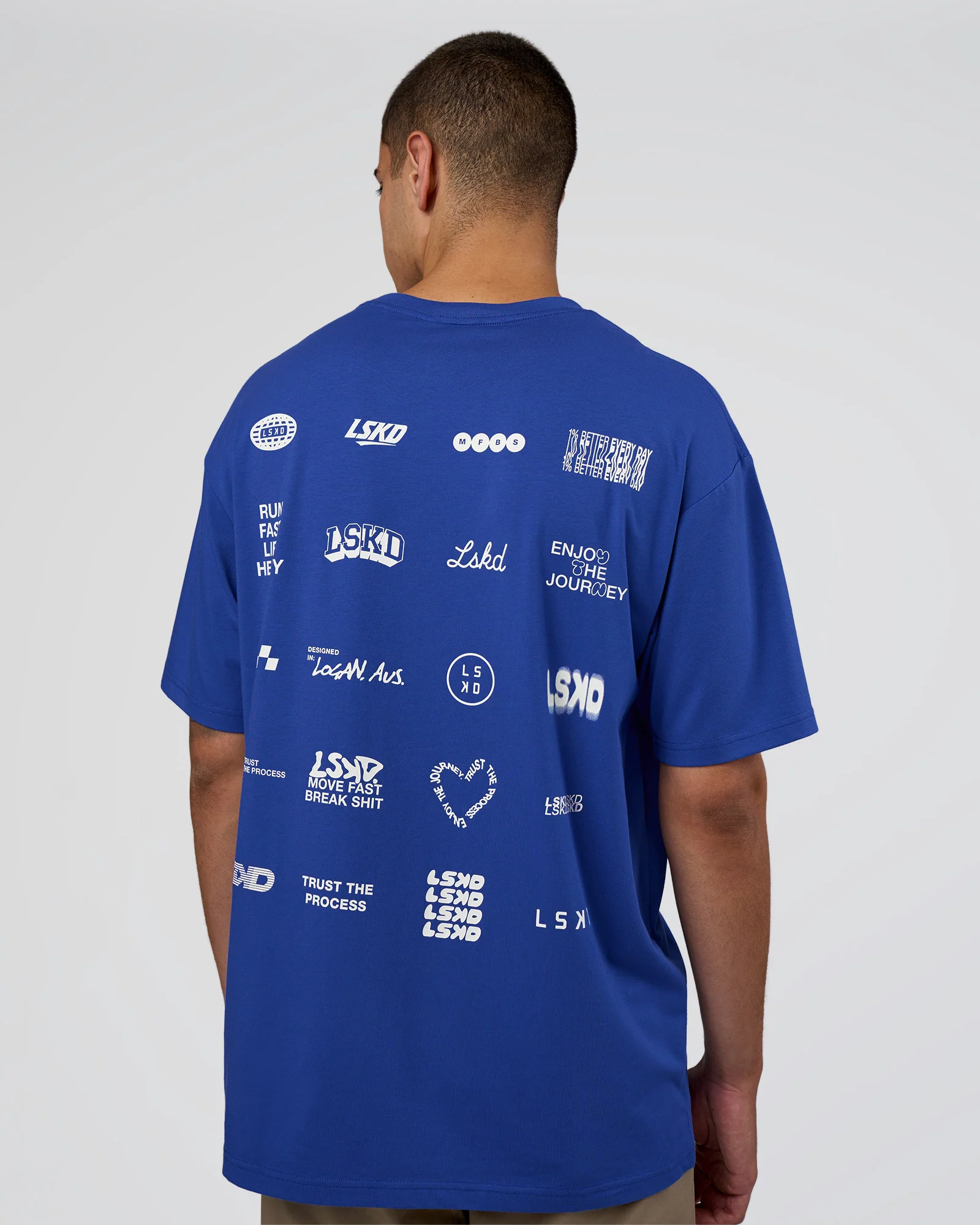16909-grid-flxcotton-oversized-tee-power-cobalt-white-2.webp Grid FLXCotton Oversized Tee - Power Cobalt-White